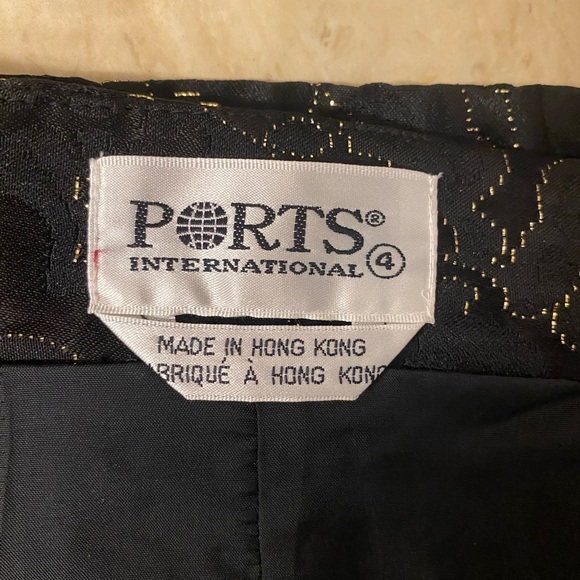 Ports Black Brocade Skirt, 2 - Picture 5 of 7